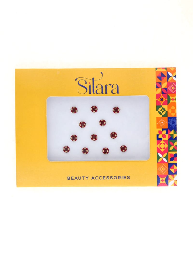 Traditional Bindis in Maroon color - SR056