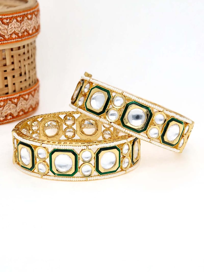 Kundan Bangles in Gold finish - 2.6