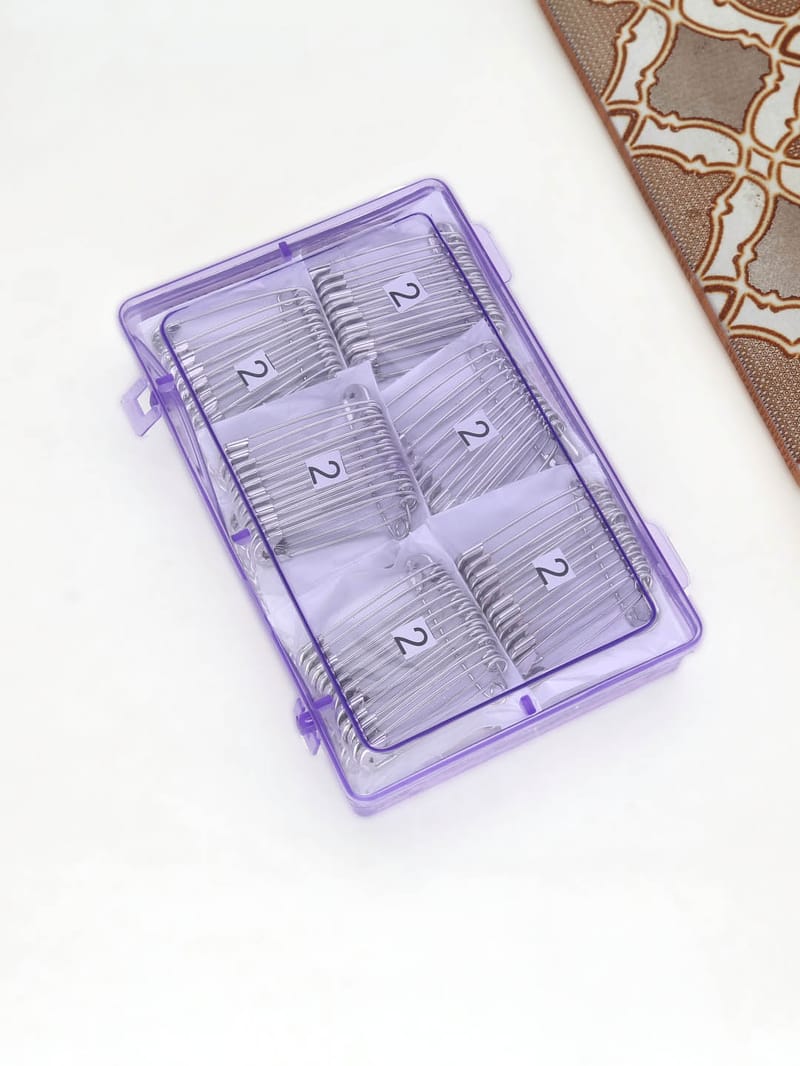 Safety Pins in Rhodium finish - 2 No
